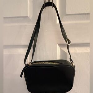 Hunter Green Crossbody Bag with Gold Hardware